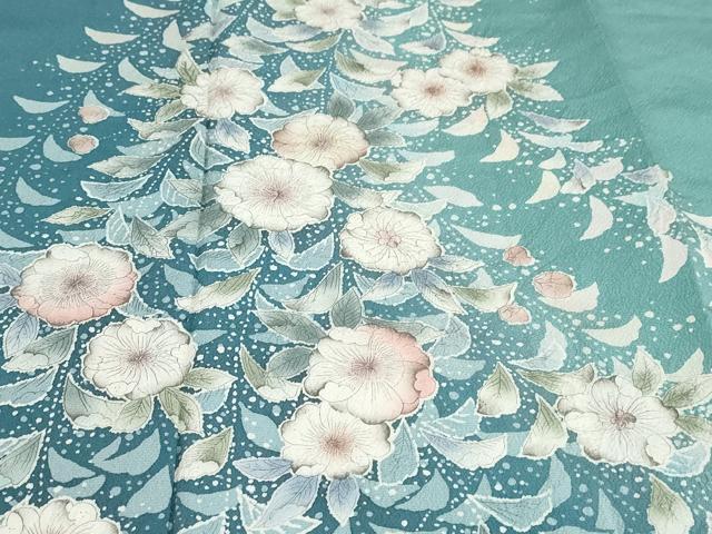 平和屋着物●訪問着 絞り 辻が花 鈴乃屋扱い ロング丈 正絹 逸品 DABC2626ud