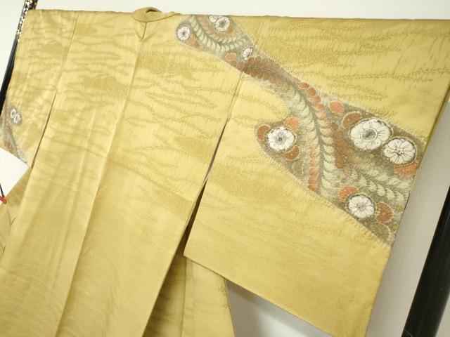 平和屋着物●訪問着 絞り 辻が花 金通し地 正絹 逸品 DABC2635ud