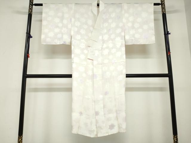平和屋着物●長襦袢 無双仕立て 舞花地紋 暈し染め 正絹 逸品 未使用 DABC2643ud