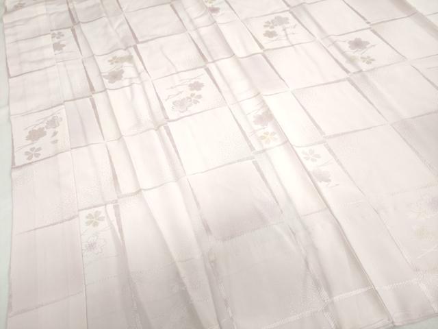 平和屋着物●長襦袢 無双仕立て 格子草花文 暈し染め やまと金ラベル 正絹 逸品 未使用 DABC2645ud