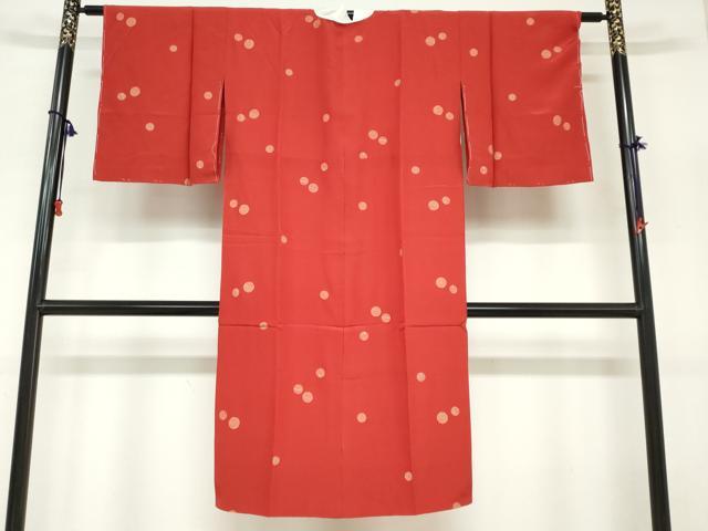 平和屋着物●長襦袢 袷 手毬草花文 金彩 正絹 逸品 DABC2646ud