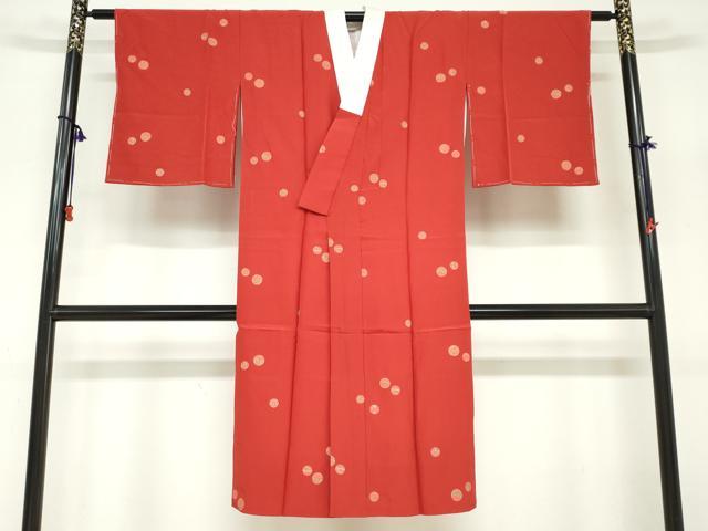 平和屋着物●長襦袢 袷 手毬草花文 金彩 正絹 逸品 DABC2646ud