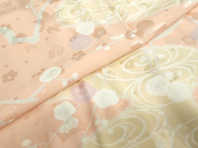平和屋着物●長襦袢 無双仕立て 流水枝梅文 正絹 逸品 未使用 DABC2647ud