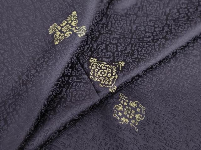 平和屋着物●上質な小紋 抽象文様 金糸 正絹 逸品 DABC2656ud