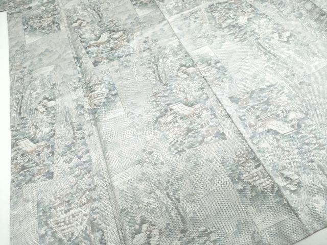 平和屋着物●都喜ヱ門 本場大島紬 木曽路詞情 証紙付き 藤絹織物謹製 正絹 逸品 未使用 DABC2666ud