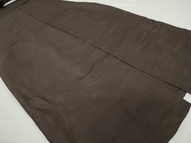 平和屋着物●男性 馬乗り袴 紬地 赤墨色 正絹 逸品 DABC2690ud