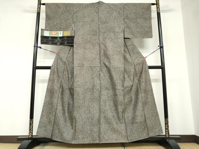 平和屋着物●本場大島紬 夢織 9マルキ 抽象文様 さが美扱い 証紙付き 水間織物謹製 正絹 逸品 未使用 DABC2693ud
