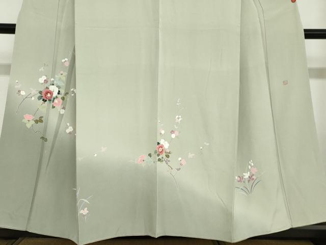 平和屋着物●訪問着 友禅 作家物 草花文 暈し染め 正絹 逸品 DABC2711ud