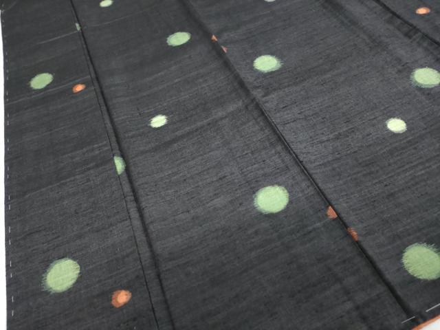 平和屋着物●上質な紬 丸文 正絹 逸品 未使用 DABC2721ud