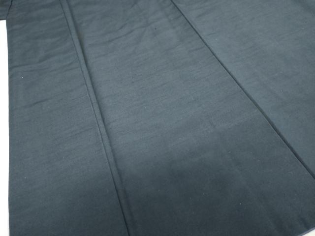平和屋着物●男性 紬 黒緑色 正絹 逸品 DABC2732ud