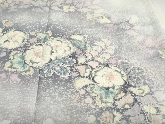 平和屋着物●越後十日町の一流染匠 桐屋・翠山工房 訪問着 絞り 辻が花 暈し染め 正絹 逸品 DABC2735ud