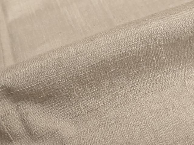 平和屋着物●本場結城紬 重要無形文化財 色無地 梅染色 正絹 逸品 DABC2752ud