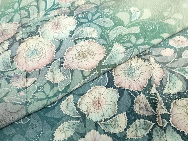 平和屋着物●訪問着 絞り 辻が花 暈し染め 正絹 逸品 DABC2757ud