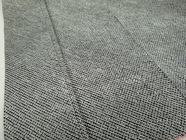 平和屋着物●大変加工の良い総絞り小紋 黒地 正絹 逸品 DABC2781ud