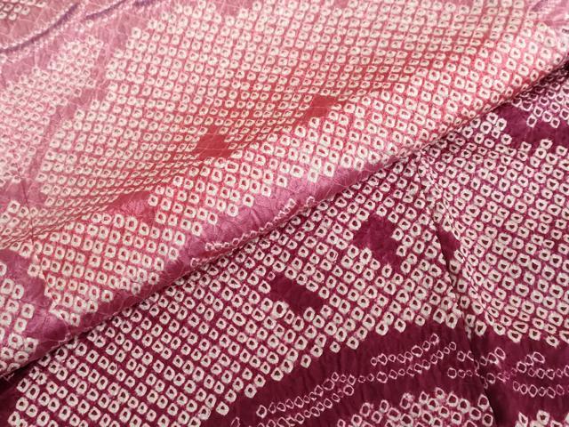 平和屋着物●豪華振袖 総絞り 松文 暈し染め 三越扱い 正絹 逸品 DABC2803ud