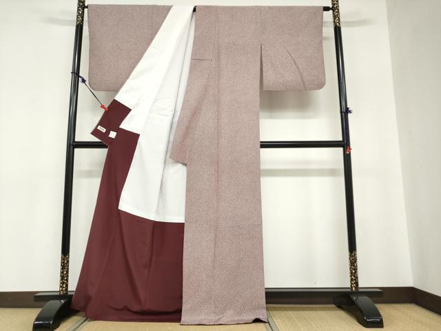 平和屋着物●撫松庵 小紋 鹿の子文 洗える着物 DABC2806ud