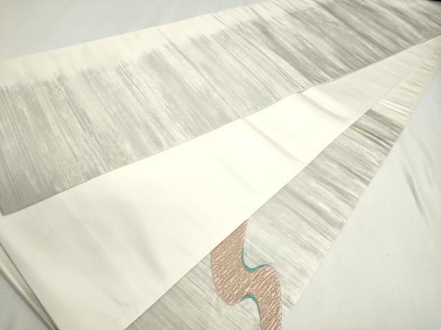 平和屋着物◎太鼓柄袋帯 流水文 切嵌 金糸 正絹 逸品 DABC2849ud