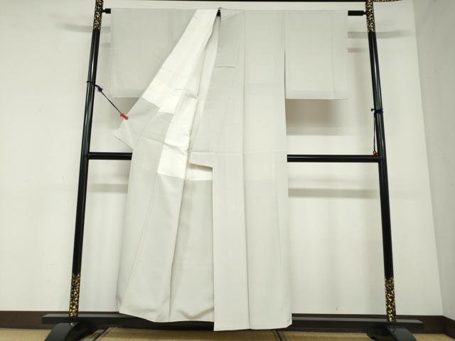 平和屋着物●上質な色無地 絹鼠色 正絹 逸品 未使用 DABC2920ud