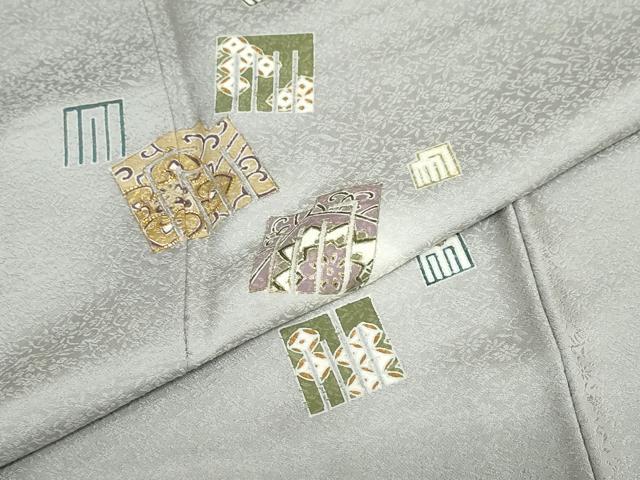 平和屋着物●訪問着 駒刺繍 源氏香 蛍暈し 金彩 正絹 逸品 DABC2923ud