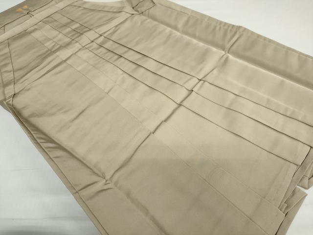 平和屋着物●男性 馬乗り袴 白橡色 正絹 逸品 DABC2999ud