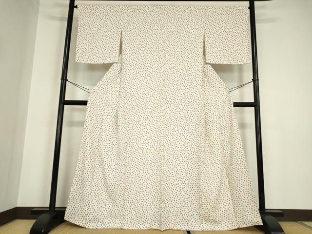 平和屋着物●上質な小紋 小花 酢漿草 正絹 逸品 未使用 DABC3015az