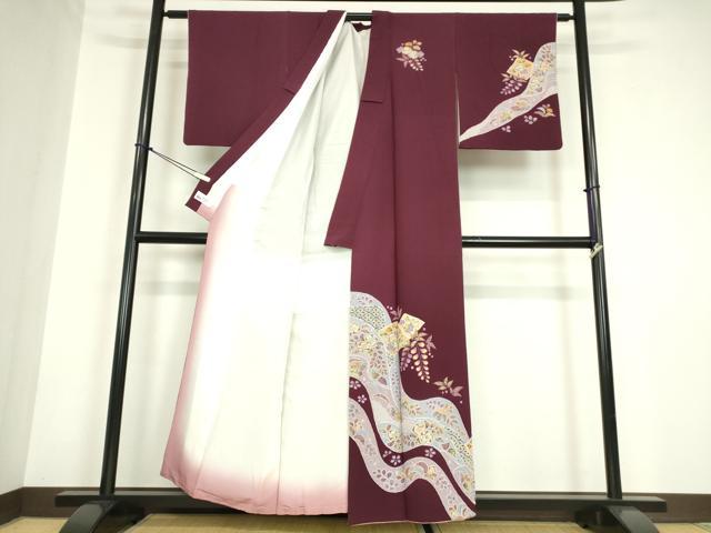 平和屋着物●越後十日町の一流染匠 桐屋・翠山工房 訪問着 絞り 辻が花 やまと誂製 正絹 逸品DABC3016az