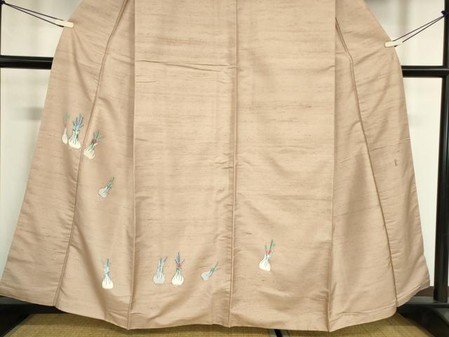 平和屋着物●訪問着 白山紬 友禅 作家物 成物 正絹 逸品 DABC3060az