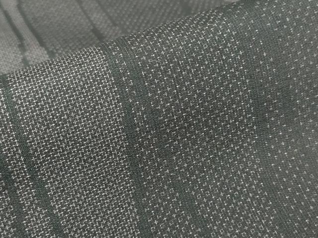 平和屋着物●上質な紬 立涌文 黒地 正絹 逸品 DABC3074az
