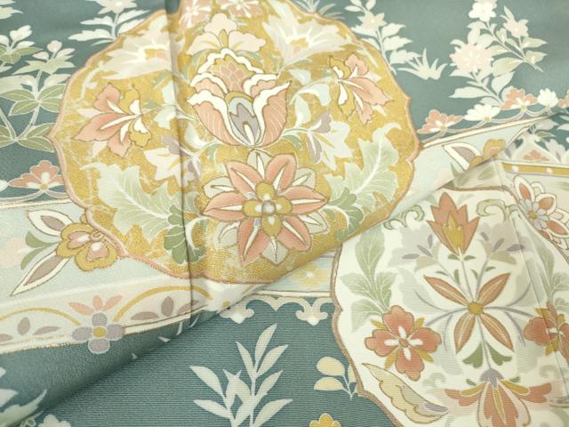 平和屋着物●豪華色留袖 正倉院花文 金彩 やまと金ラベル 正絹 逸品 未使用 DABC3189az