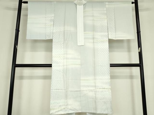 平和屋着物●長襦袢 単衣 市松吉祥文 暈し染め 正絹 逸品 DABC3250az