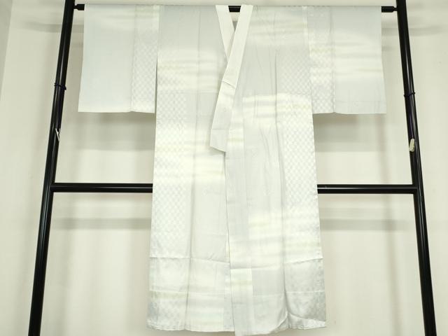 平和屋着物●長襦袢 単衣 市松吉祥文 暈し染め 正絹 逸品 DABC3250az