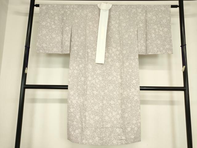 平和屋着物●長襦袢 無双仕立て 花みやび 花唐草文 反端付き 正絹 逸品 未使用 DABC3256az