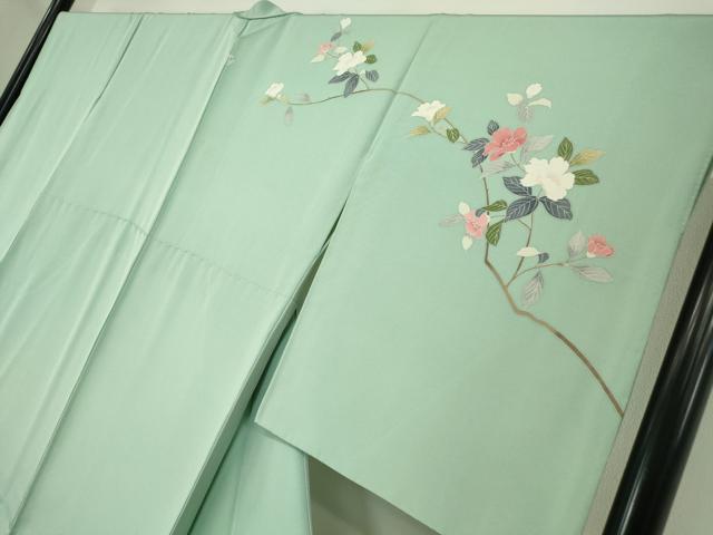 平和屋着物●訪問着 友禅 枝花文 暈し染め 正絹 逸品 DABC3426az