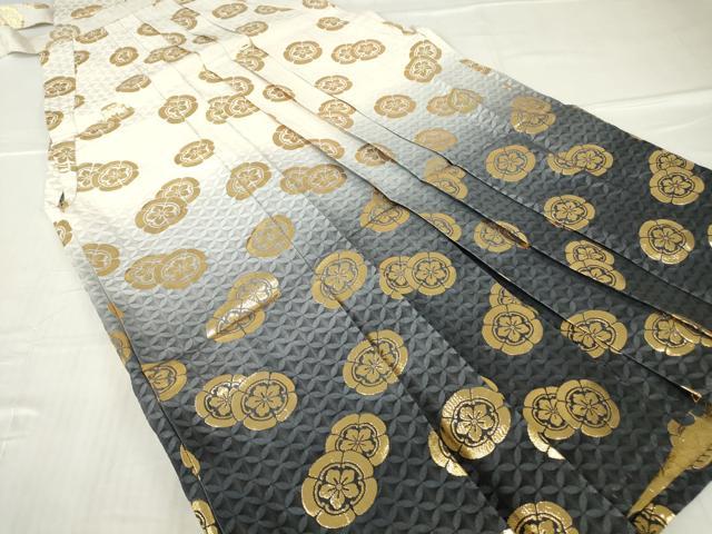 平和屋着物●男性 行灯袴 吉祥花文 暈し染め 舞台衣装 金糸 洗える着物 DABC3540az