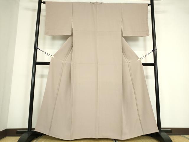 平和屋着物●上質な色無地 胡桃染色 正絹 逸品 未使用 DABC3550az