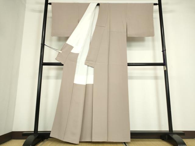 平和屋着物●上質な色無地 胡桃染色 正絹 逸品 未使用 DABC3550az
