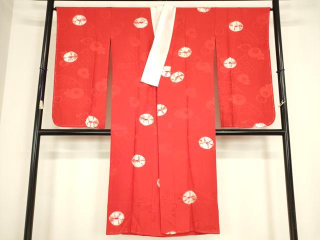 平和屋着物●振袖用長襦袢 無双仕立て 絞り 菊文 正絹 逸品 DABC3561az
