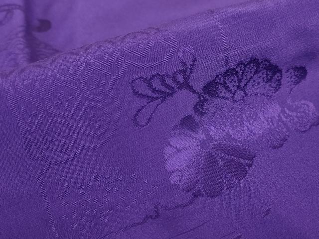 平和屋着物●振袖用長襦袢 無双仕立て 半襟刺繍 色紙花文 桑の実色 正絹 逸品 DABC3567az