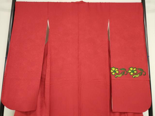 平和屋着物●ファッションデザイナー MICHIKO LONDON コシノミチコ 振袖 ろうけつ染め 花唐草文 正絹 逸品 DABC3590az