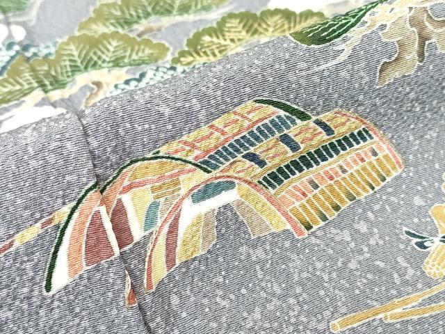 平和屋着物●訪問着 刺繍 浜松文 金彩 正絹 逸品 DABC3637az