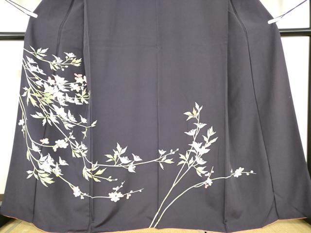 平和屋着物●訪問着 友禅 枝花文 正絹 逸品 DABC3643az