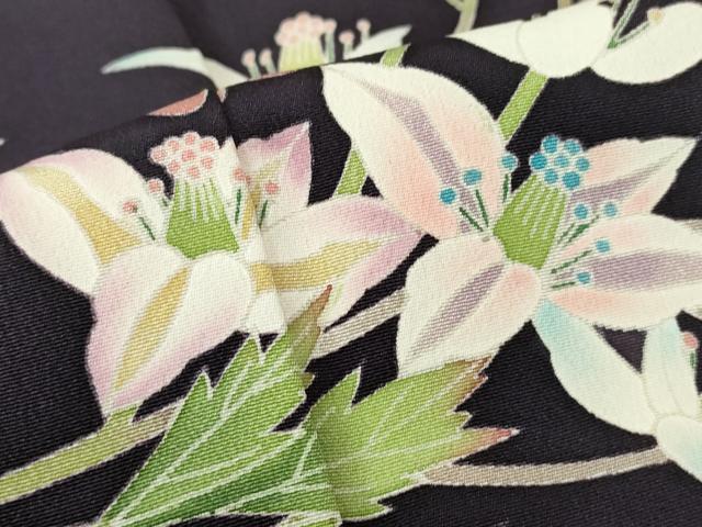 平和屋着物●訪問着 友禅 枝花文 正絹 逸品 DABC3643az