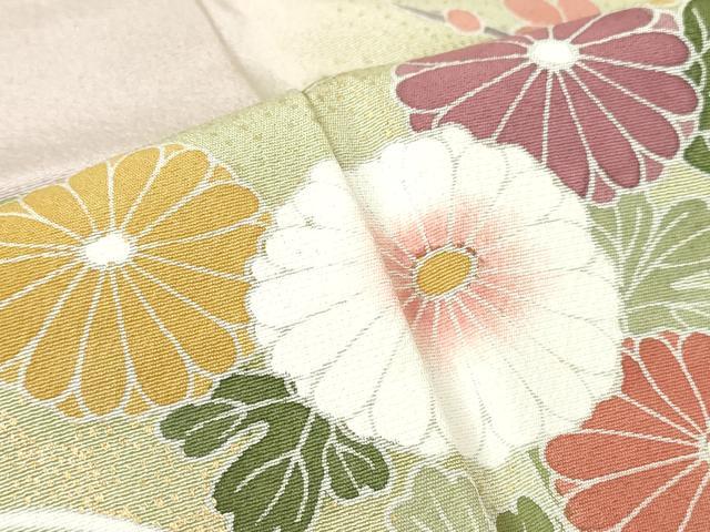 平和屋着物●訪問着 作家物 籬花文 暈し染め 金彩 正絹 逸品 DABC3646az