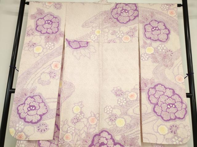 平和屋着物●豪華振袖 総絞り 流水花文 正絹 逸品 DABC3669az