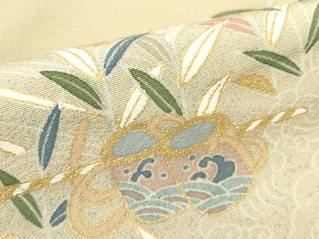 平和屋着物●訪問着 浜松風景文 暈し染め 金彩 正絹 逸品 DABC3780az