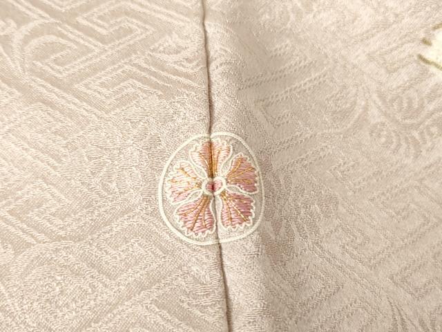 平和屋着物●訪問着 駒刺繍 絞り 松皮菱花文 金彩 正絹 逸品 DABC3784az