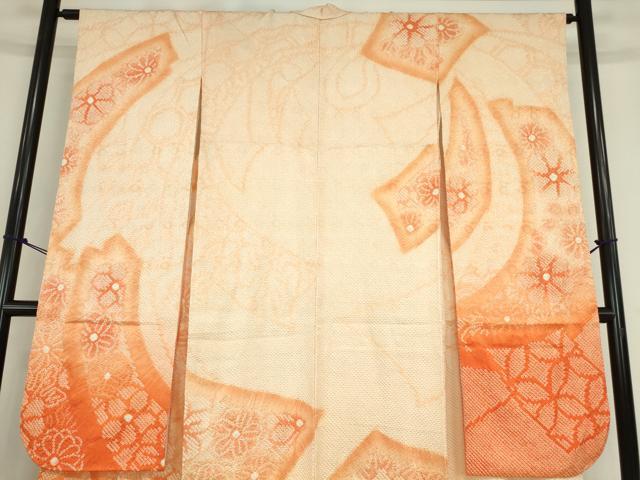 平和屋着物●豪華振袖 総絞り 短冊花文 暈し染め 正絹 逸品 DABC3798az