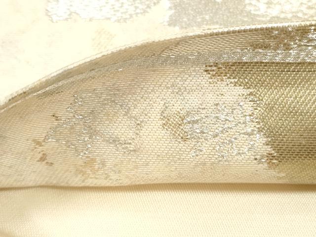 平和屋着物◎六通柄袋帯 手織 箔散らし文 金銀糸 正絹 逸品 DABC5608xg