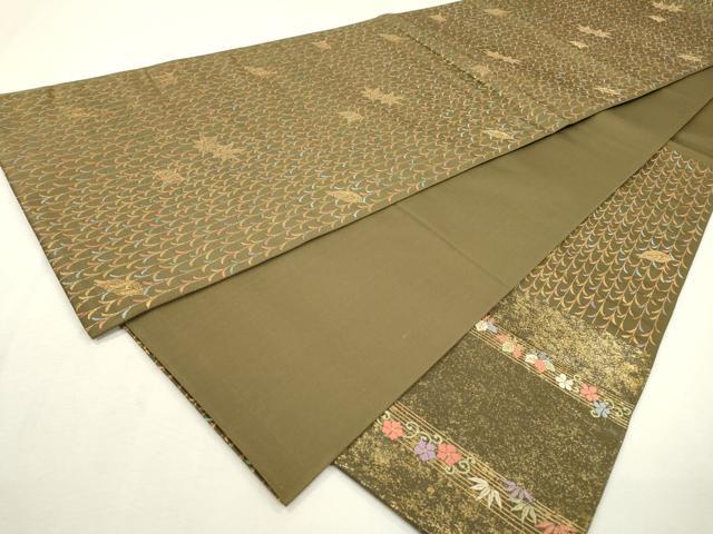 平和屋着物▼六通柄袋帯 唐織 柳彩風雅瑞花文 金糸 鈴乃屋扱い 正絹 逸品 DABC6021fe