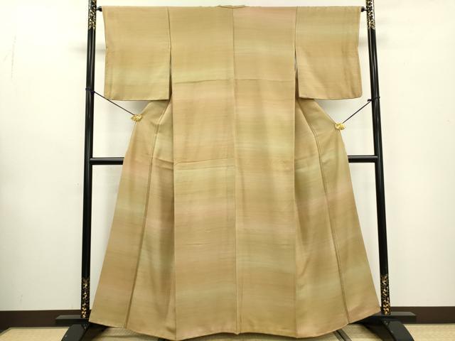平和屋着物▼上質な小紋 霞文 暈し染 正絹 逸品 DABC6438fe